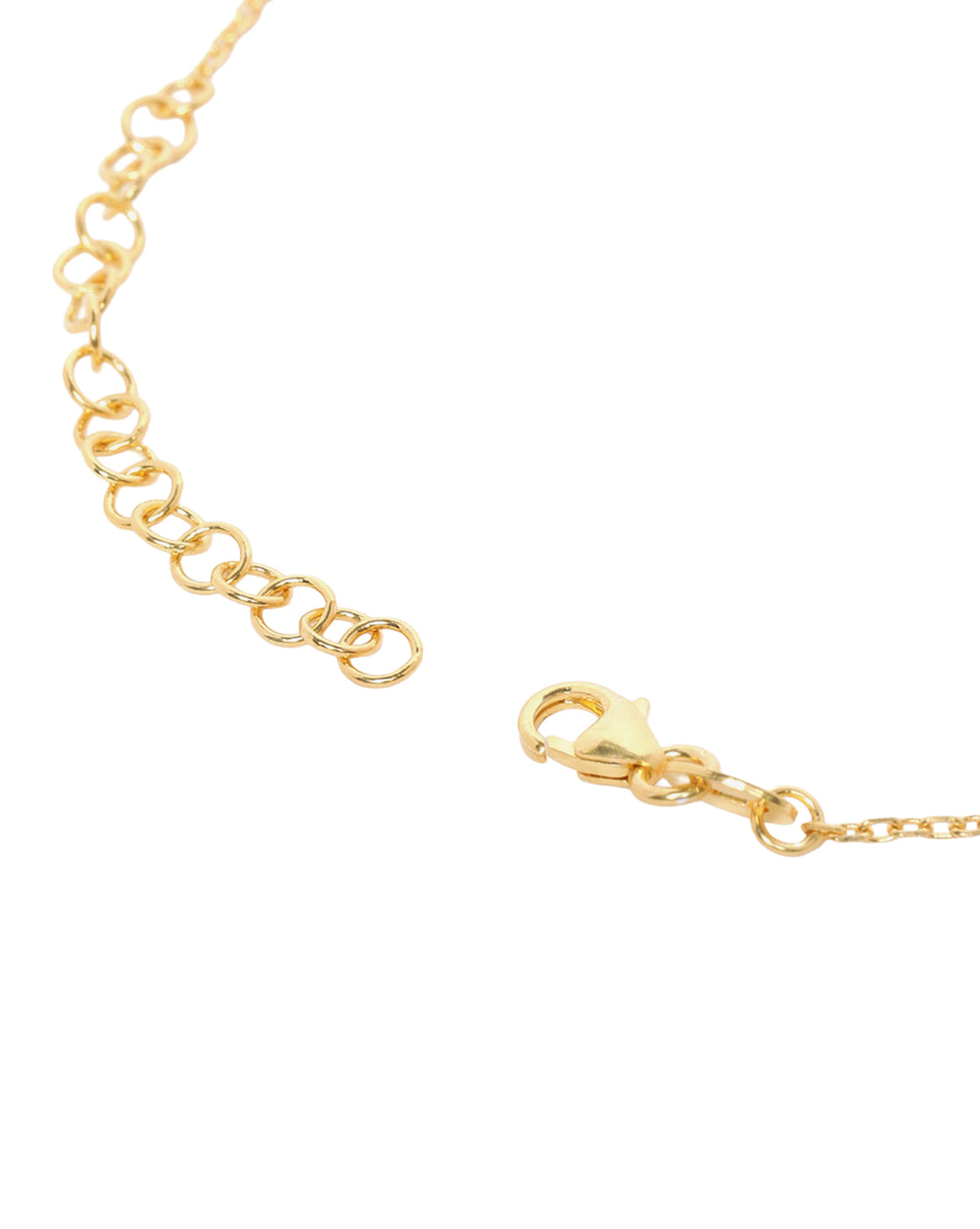 18KT Gold Plated Textured Circle Pendant Necklace