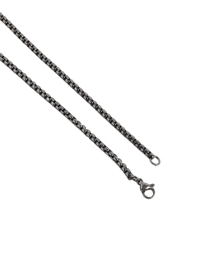 Men Metallic Toned Jesus Cross Pendant and Venetian Chain