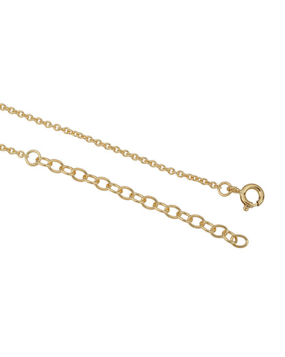 18kt Gold Plated CZ Glam Star Burst Pendant with Chain