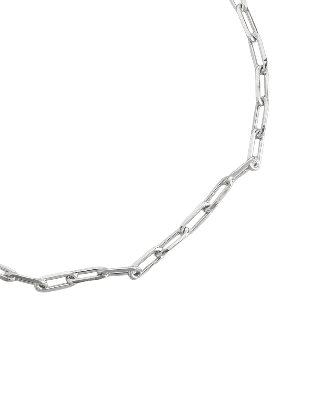 925 Sterling Silver Rhodium Plated  Link Chain Bracelet