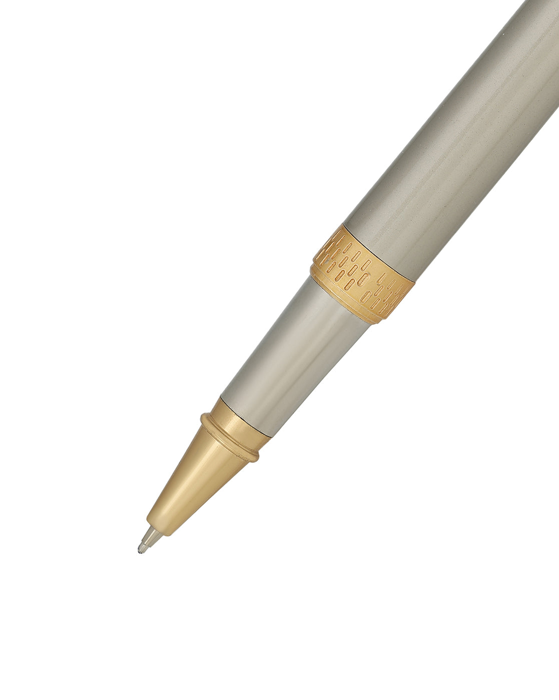 Grey and Gold Toned Elegant Executive Writing Roller Pen with Clip