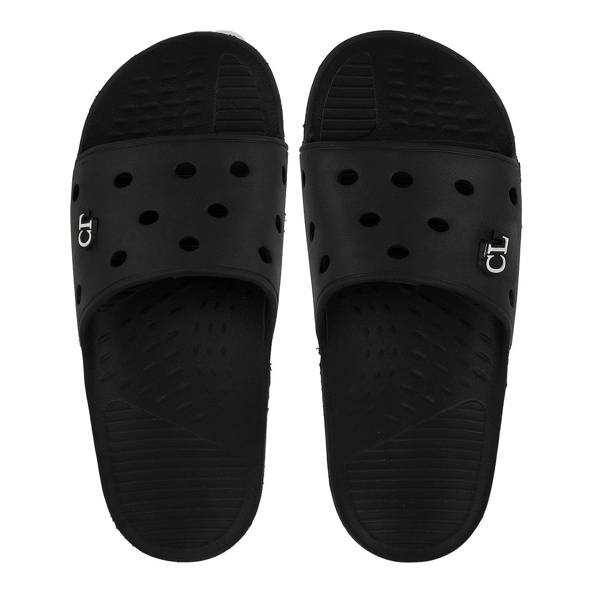 Men Perforated Comfort Solid Slider