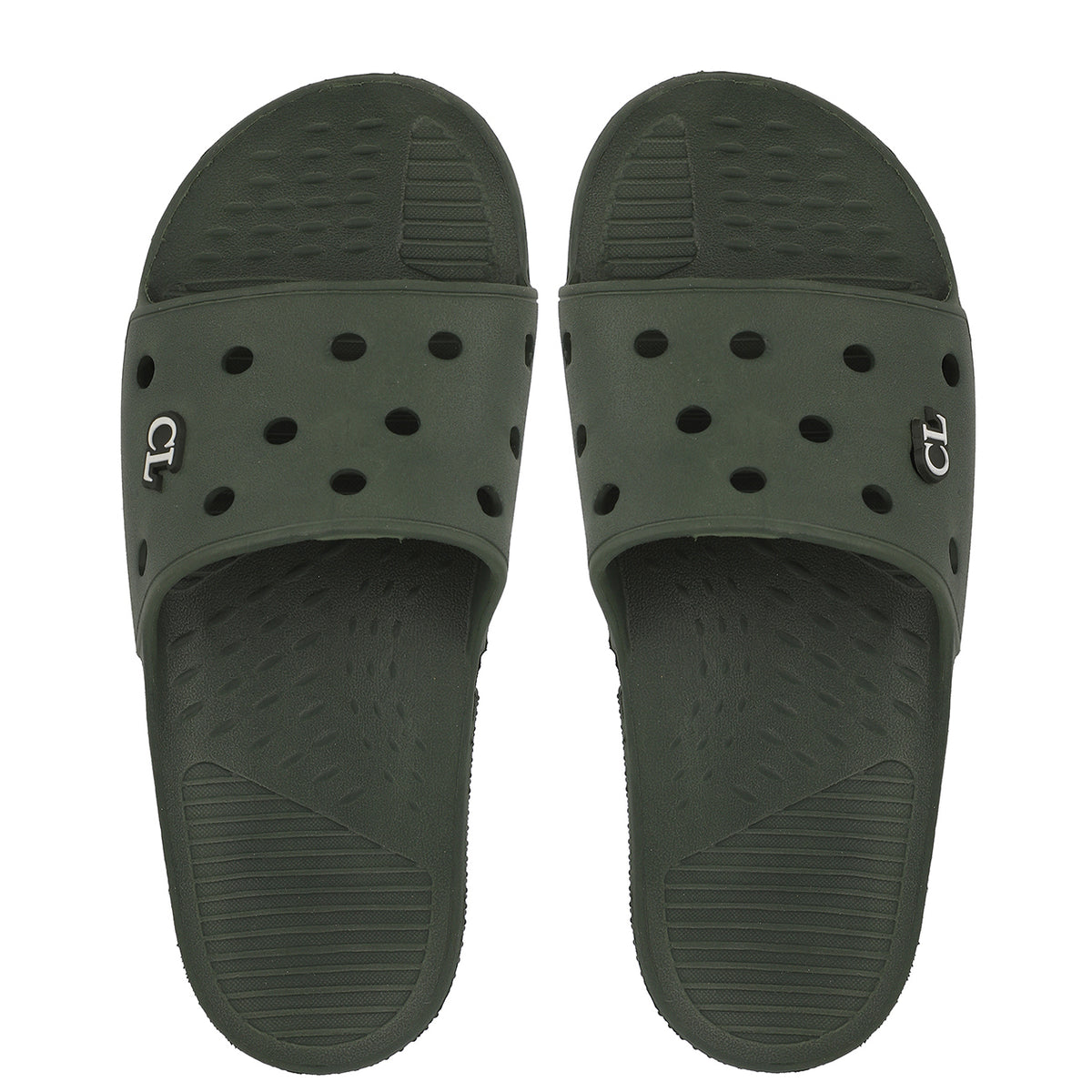Men Perforated Comfort Solid Slider