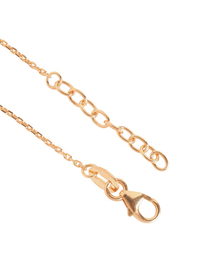 18kt Rose Gold Plated with CZ Studded Heart Adjustable Charm Bracelet