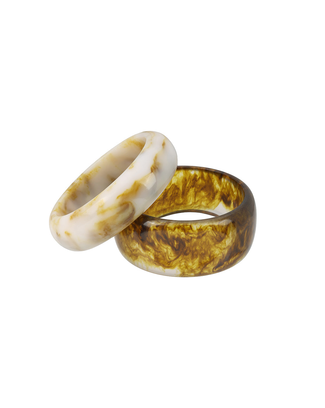 Set of 2 Fashionable Chunky Resin Bracelet
