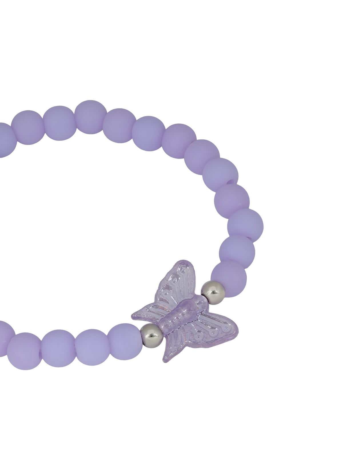 Butterfly and Flower Jewellery set with Lilac Beads for Girls