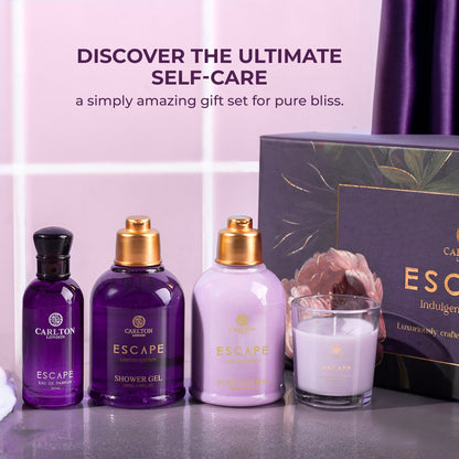 Escape Gift Set Of 4 Lotion Gel Perfume &amp; Candle - 430Ml