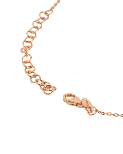 18KT Rose Gold Plated Graduated Round Solitaire CZ Necklace