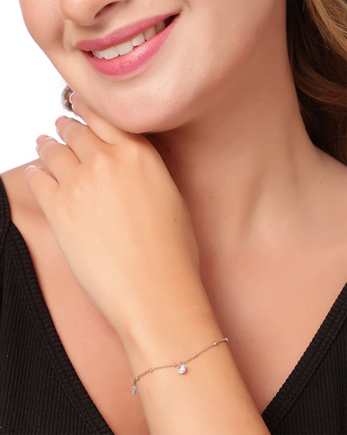 18K Gold Plated Elegant CZ Drop Bracelet