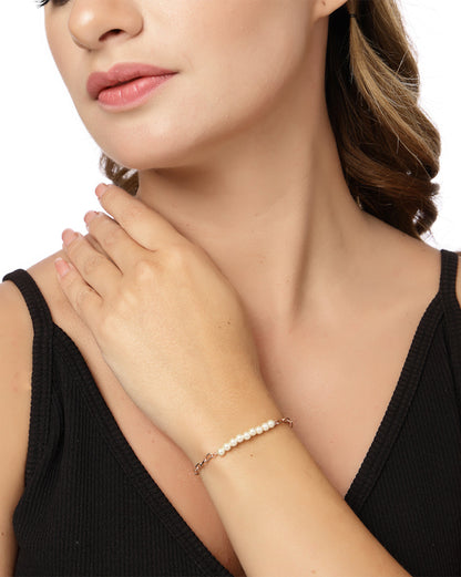 18K Gold Plated Pearl Rhythm Bracelet
