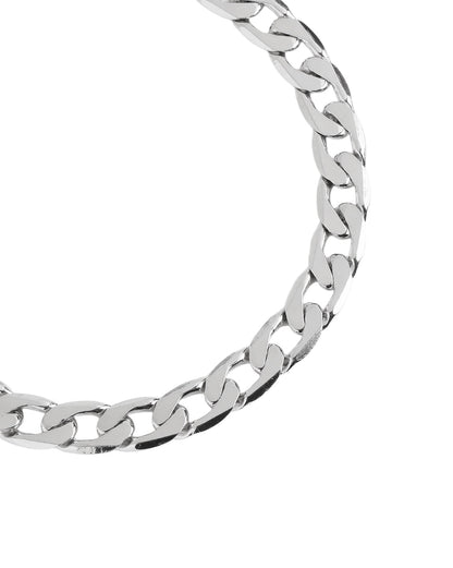 Men Rhodium Plated Bold link Bracelet