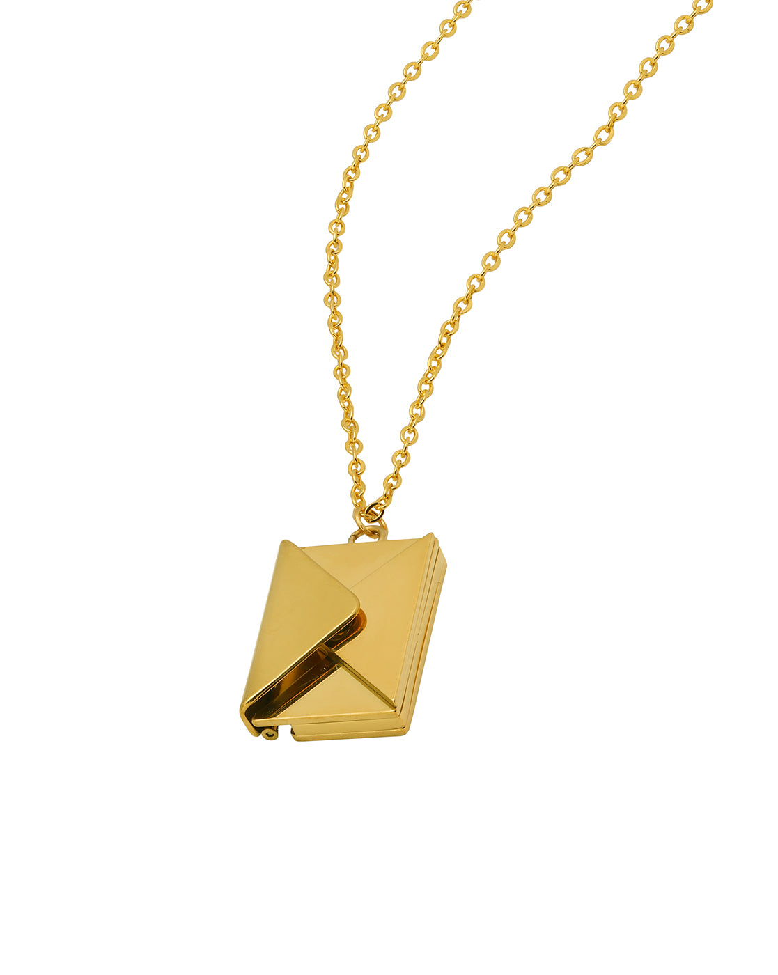Gold Plated Love Letter Envelope Pendant and Chain