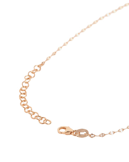 18kt Rose Gold Plated Modern Heart Pendant with Fancy Chain