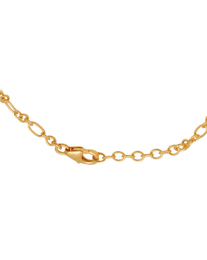 18kt Gold Plated Dangling Floral Teddy Heart Charm Enamel Bracelet