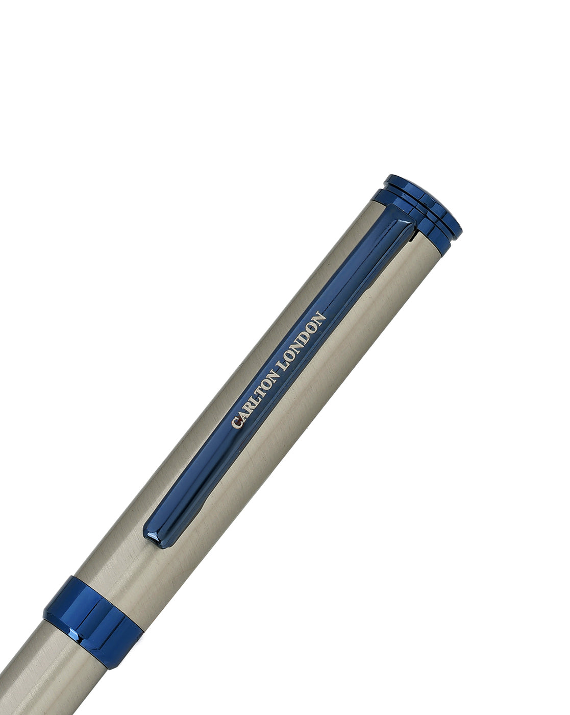 Silver &amp; Blue Toned Executive Writing Sleek Roller Ball Pen with Smooth Ink Flow