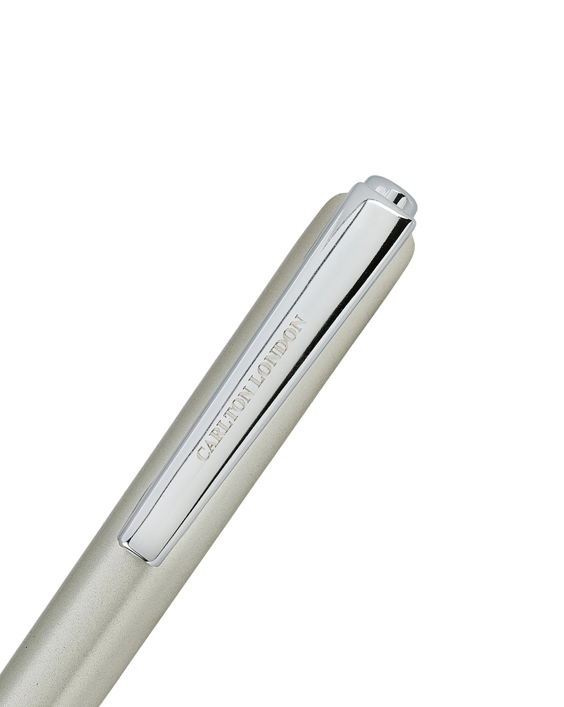Silver &amp; Teal Green Toned Smooth Ink Clicker Botton Writing Ball Pen with Grip and Fine Tip