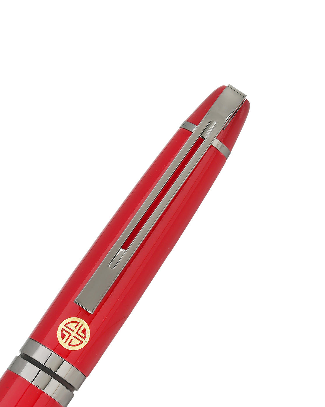 Red &amp; Metallic Toned Luxury Twist Ball Point Pen