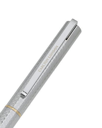Silver and Gold Toned Sleek Executive Writing Tip Roller Ball Pen with Fine Tip and Smooth Ink