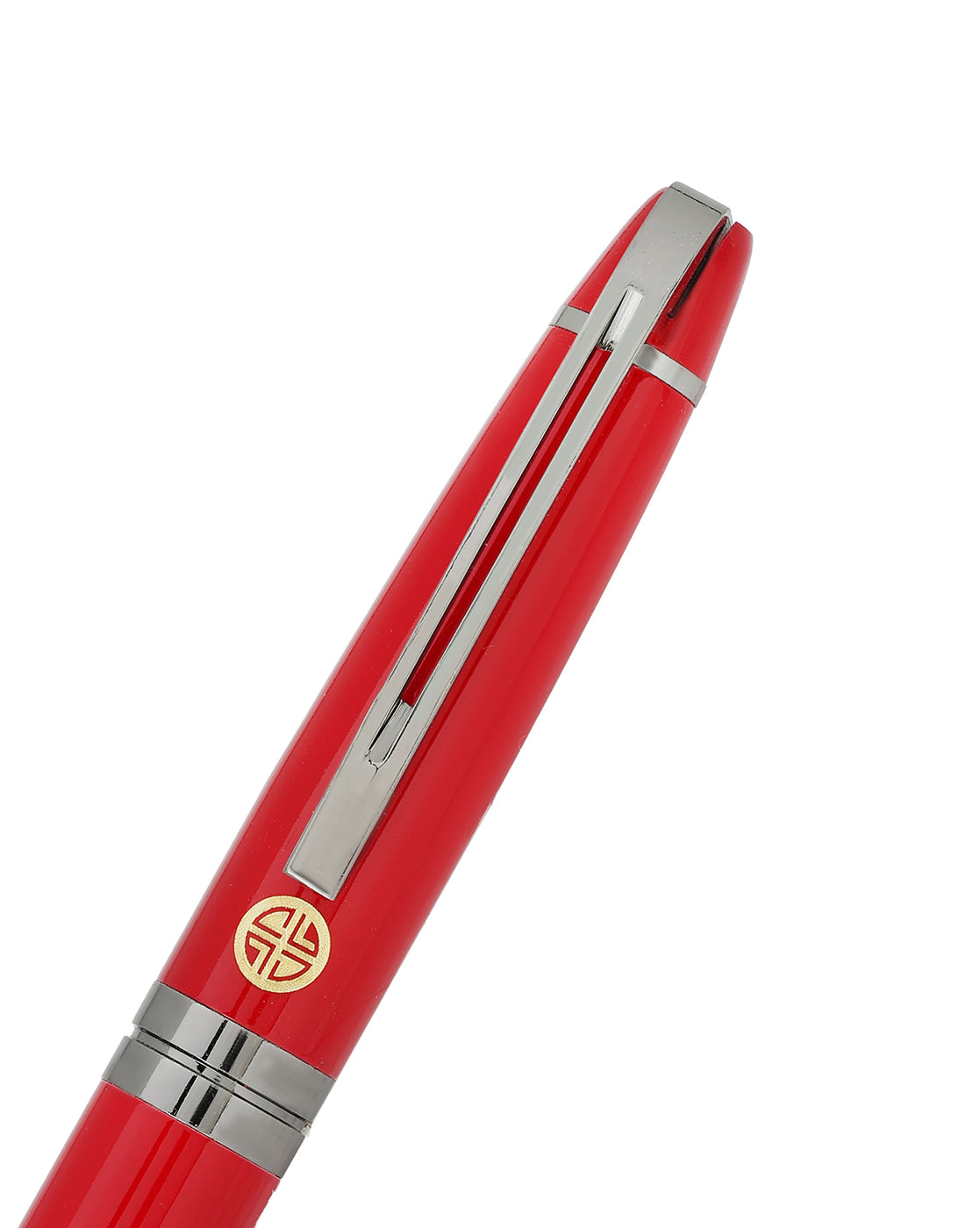 Red &amp; Metallic Toned Luxury Roller Ball Point Pen with Fine Tip &amp; Smooth Ink