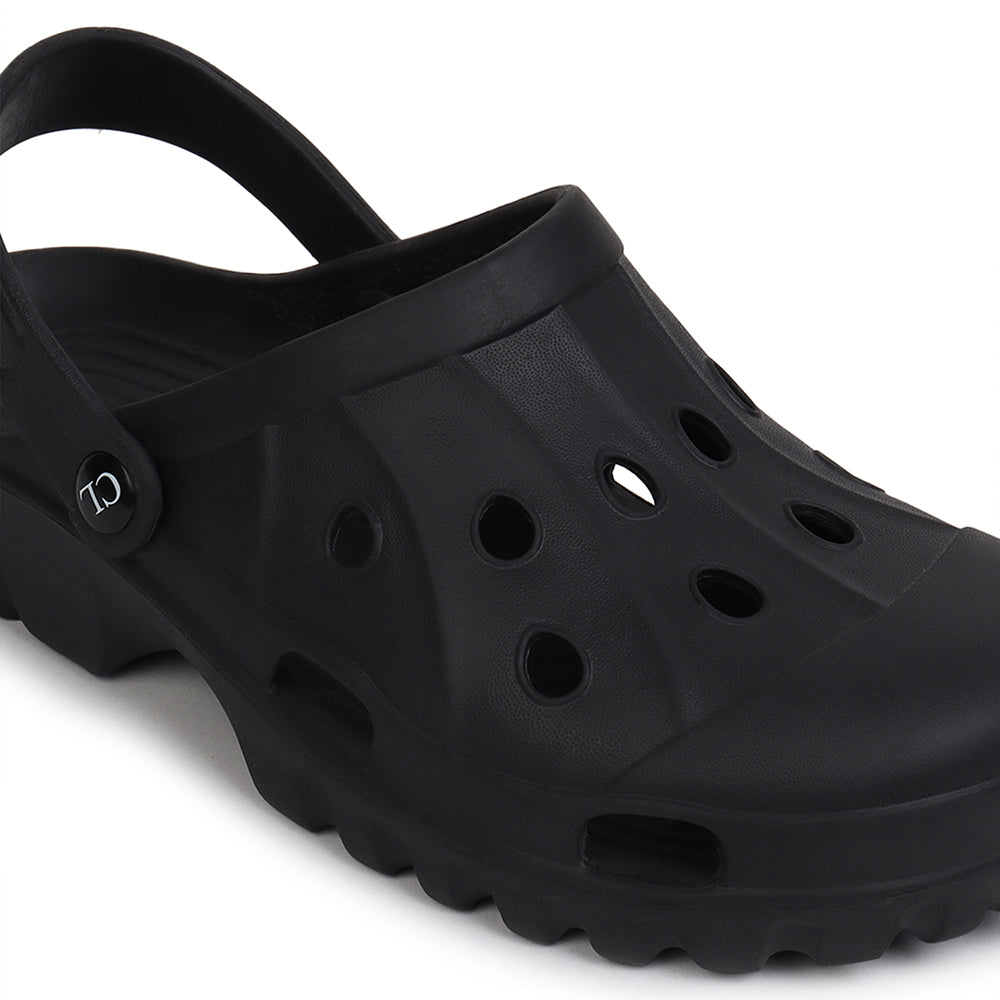 Men Perforated Slip On Clogs with Back Strap