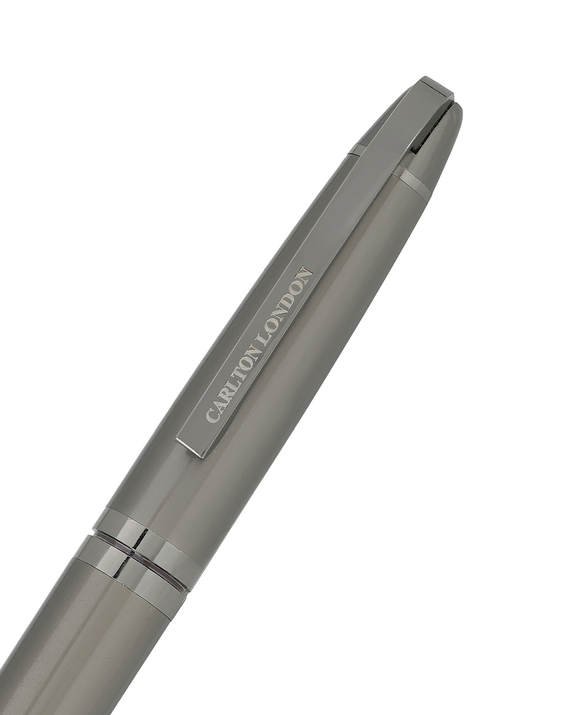 Grey &amp; Silver Toned Premium Executive Writing Roller Pen with Cap and Smooth Ink