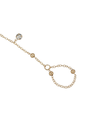 Rose Gold Plated Dainty Solitaire Foot Chain Anklet
