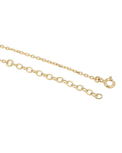 18kt Gold Plated CZ  4-Clover, Heart, Butterfly &amp; Leaf Interchangeable pendant with Chain Necklace