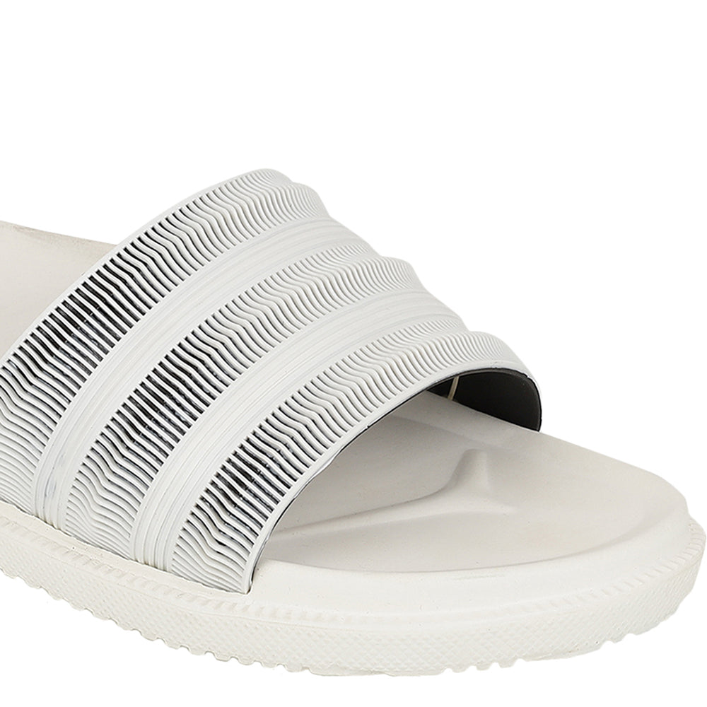 Men Textured Comfort Slip On Slider