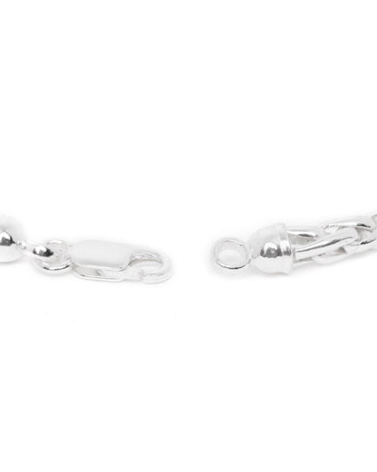 Men Rhodium-Plated Arrow Link Chain Bracelet