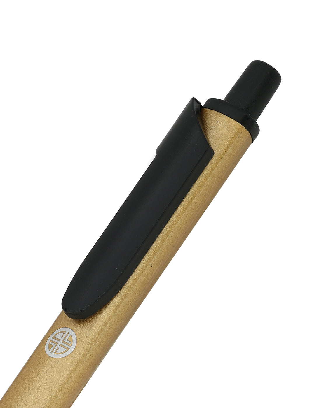 Gold &amp; Black Toned Premium Office Clicker Botton Writing Ball Pen with Fine Tip &amp; Clip