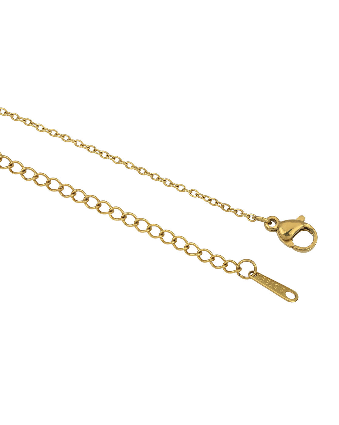 18kt Gold Plated CZ-Heart-Teardrop-Baguette &amp; Round Interchangeable Solitaire Pendant with Chain Necklace