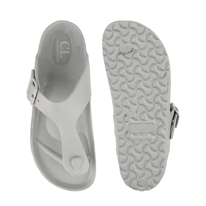 Men Solid Thong Slide with Adjustable Strap