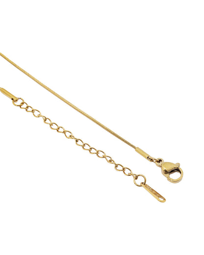 Set of 2 Gold Plated Stainless Steel Snake Layer Chain Necklace