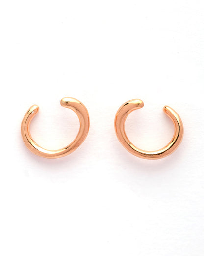 18kt Rose Gold Plated Contemporary Stud Earring