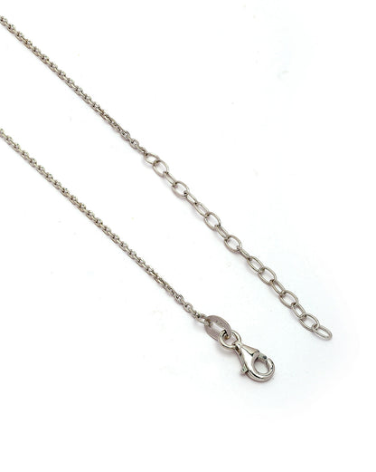925 Sterling Silver Rhodium Plated CZ Heart with Infinity Necklace