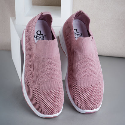 Women Comfortable Flyknit Lightweight Slip-On Sneakers