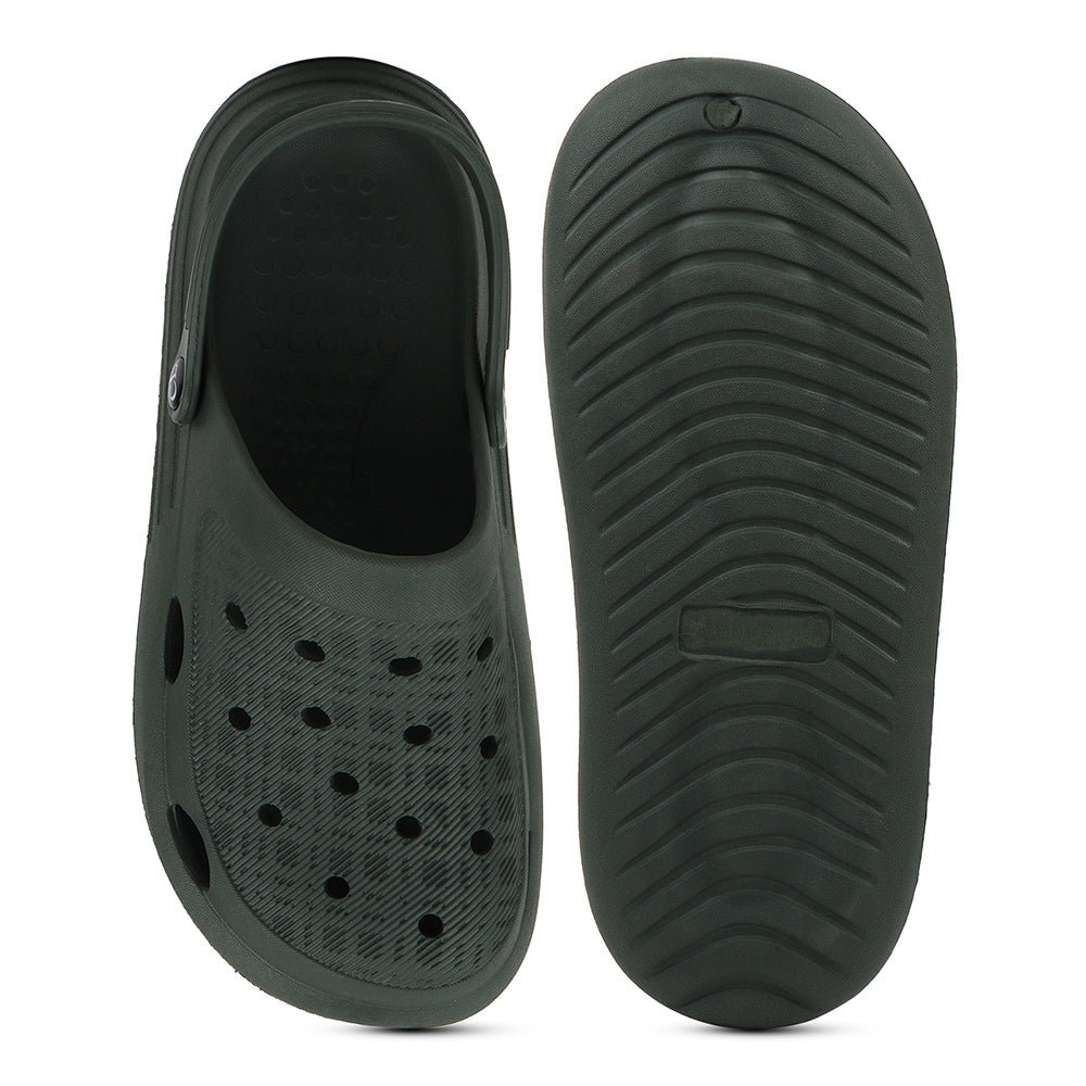 Men Sculpted Perforated Comfort Clogs with Back Strap