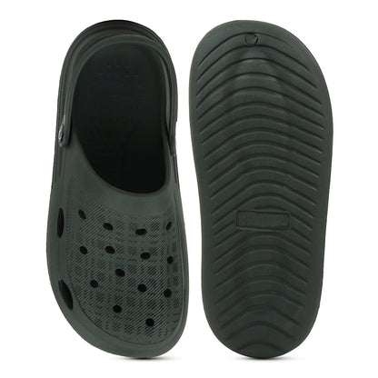Men Sculpted Perforated Comfort Clogs with Back Strap