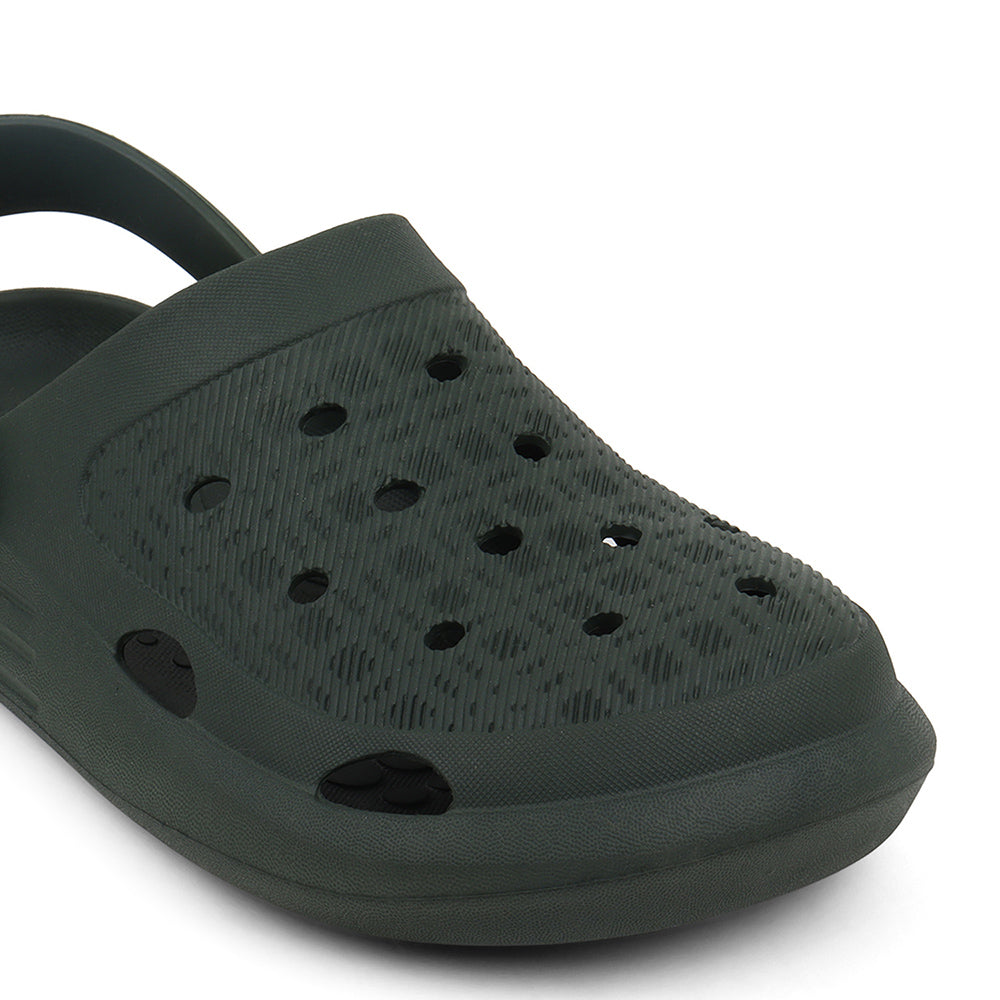 Men Sculpted Perforated Comfort Clogs with Back Strap