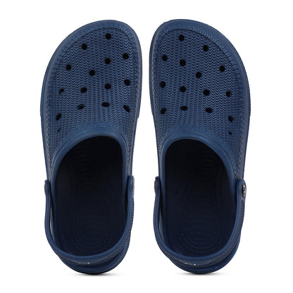 Men Sculpted Perforated Comfort Clogs with Back Strap