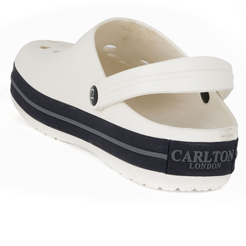 Men Classic Striped Sole Perforated Clogs