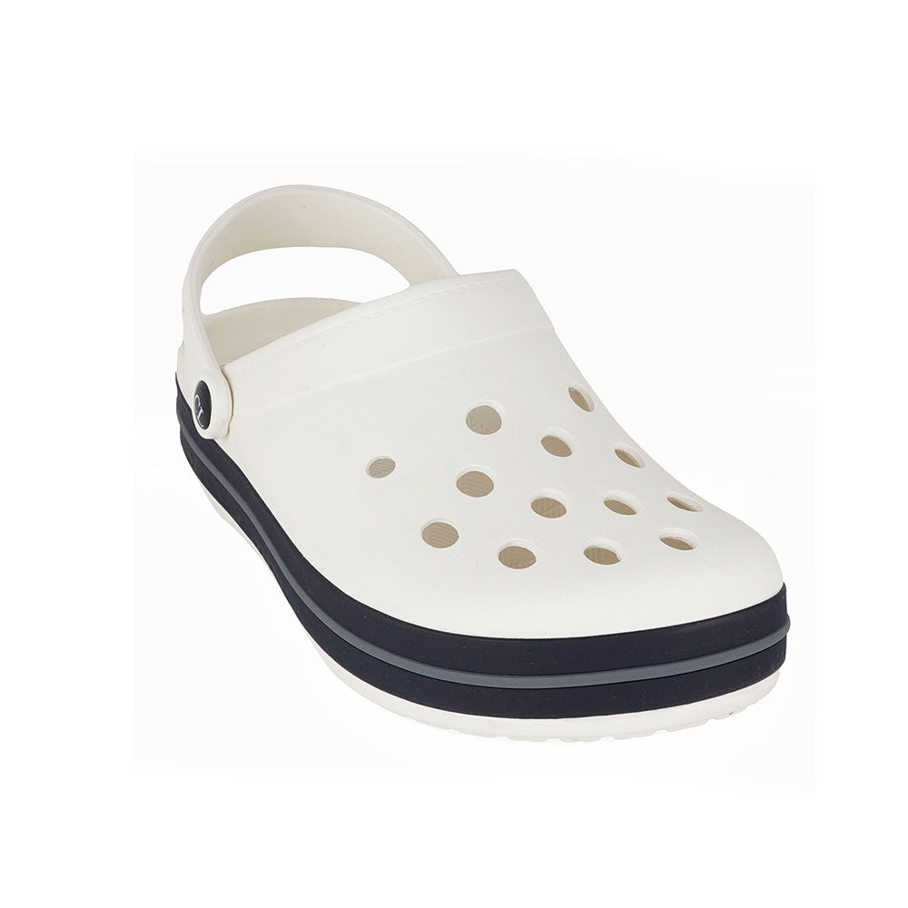 Men Classic Striped Sole Perforated Clogs