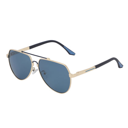 Carlton London Premium Gold &amp; Blue Toned Polarised And Uv Protected Lens Aviator Sunglasses For Men