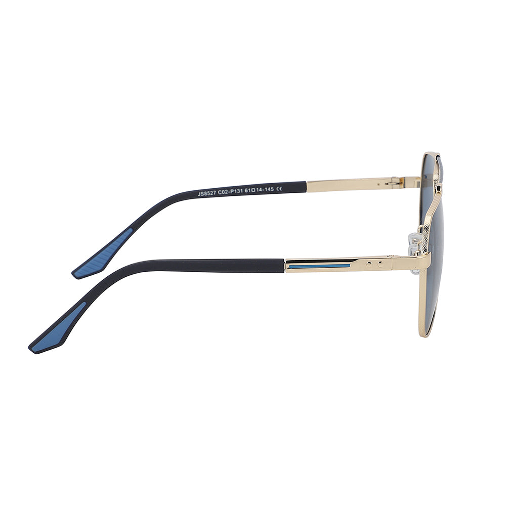 Carlton London Premium Gold &amp; Blue Toned Polarised And Uv Protected Lens Aviator Sunglasses For Men