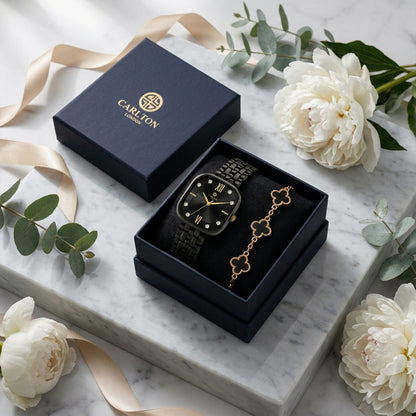 Gift Set Women - Chelsea &amp; Black Leaf Bracelet -CLPLG136