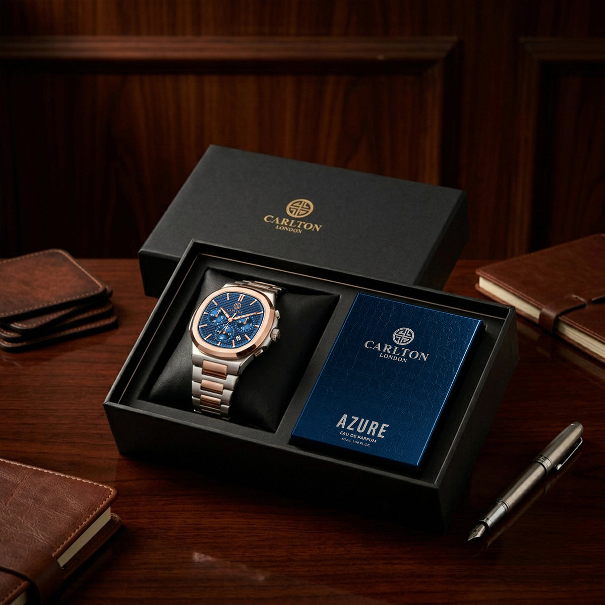 Gift Set Men - Parker Watch &amp; Azure Perfume 50ML -CLPLG143