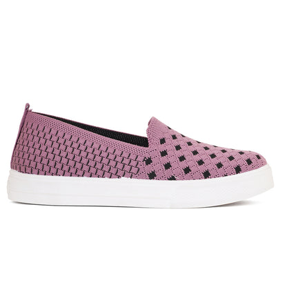 Women Comfortable Flyknit Lightweight Slip-On Sneakers