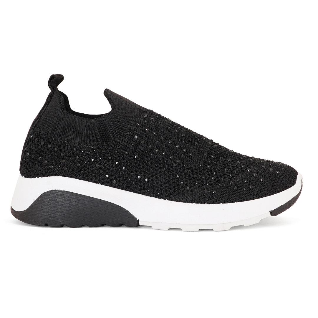 Women Embellished Flyknit Lightweight Slip-On Sneakers