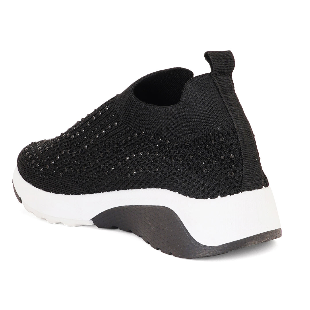 Women Embellished Flyknit Lightweight Slip-On Sneakers
