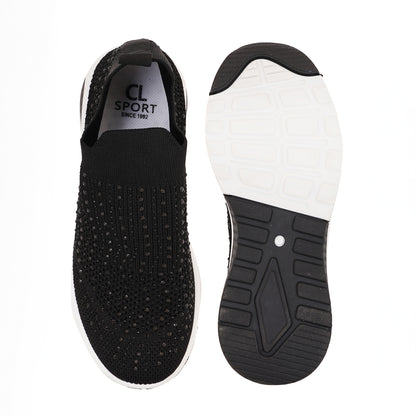 Women Embellished Flyknit Lightweight Slip-On Sneakers
